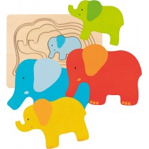 Viacvrstvové puzzle - Slon